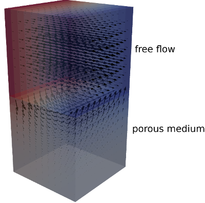 Coupling free and porous-medium flow